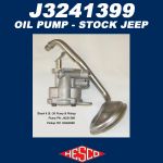 4.0L STOCK OIL PUMP J3241399