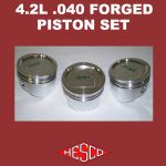 4.2L .040 Forged Piston Set #HESDP42040